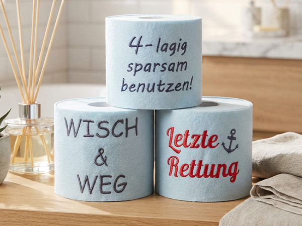 Sprüche für Klopapierrollen - Stickdatei